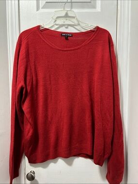 Cable, engage Rust Lightweight Crewneck Sweater